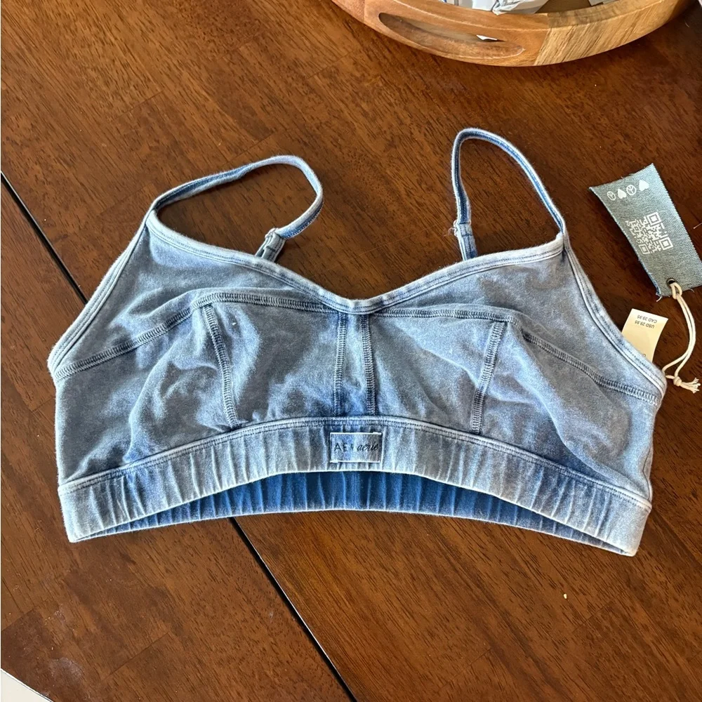 American Eagle Blue Bralette with Elastic Band and Adjustable Straps - Picture 1 of 4